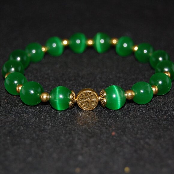 Tree of Life Bracelet,Cat Eye Like Beads,Colorful Bracelet - Picture 2 of 2